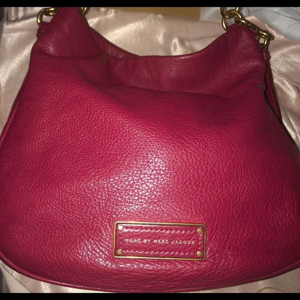 Marc by Marc Jacobs Burgundy Leather Too Hot To Handle Hobo